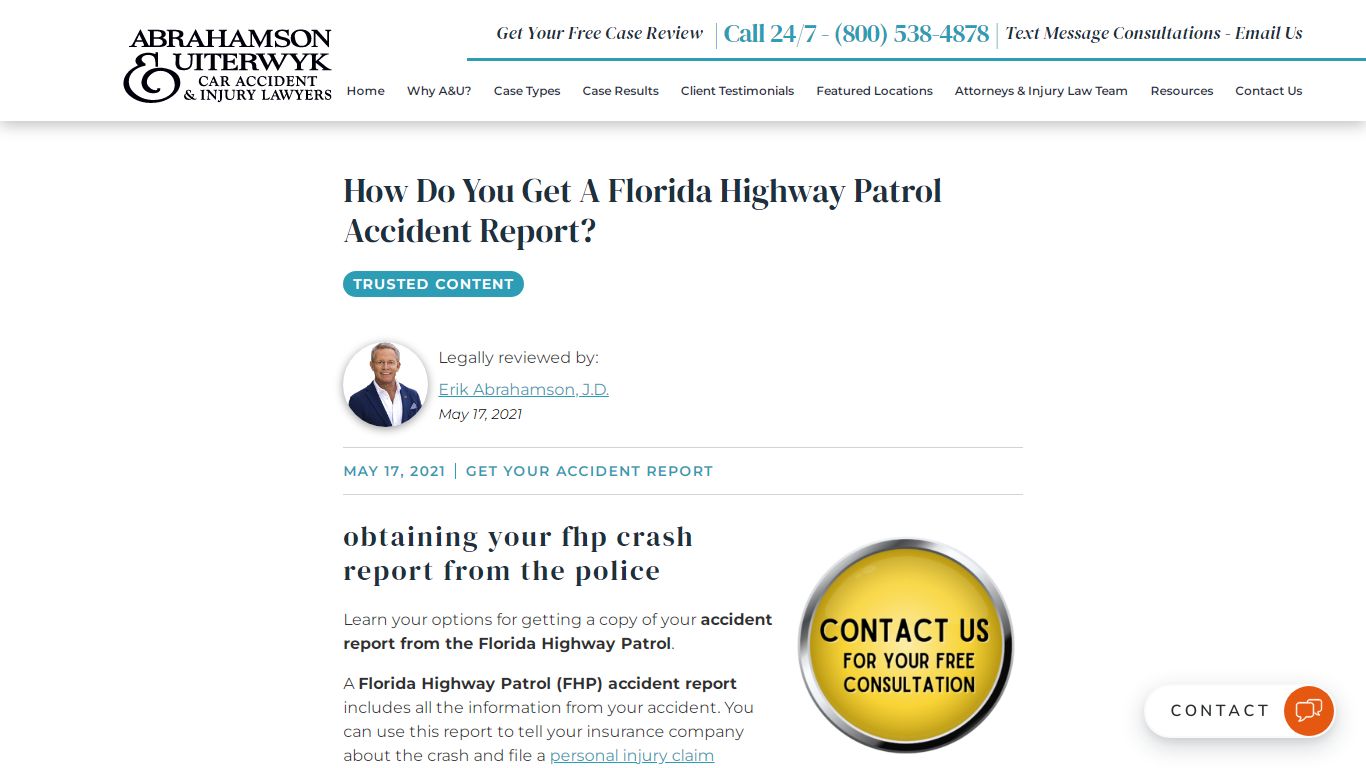 How to Get Your Florida Highway Patrol (FHP) Accident Report | Accident ...